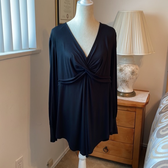 MELISSA Mc CARTHY SEVEN 7 BLACK LONG SLEEVE TOP. - Picture 8 of 8